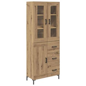 vidaXL Highboard 2 pcs Dąb rzemieślniczy Materiał drewnopochodny