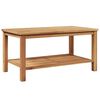 vidaXL Stolik kawowy Brązowy 90 x 50 x 45 cm Lite drewno teakowe