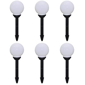 vidaXL Lampy do oświetlenia ścieżki, 6 szt, LED, 20 cm, ze szpikulcami