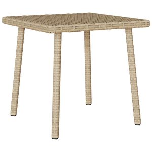 vidaXL Stolik kawowy ogrodowy prostokątny beżowy 40x40x37cm polirattan