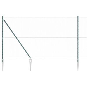vidaXL Sześciokątne ogrodzenie z słupkiem 10 x 1,5 m Stal pokryta PVC