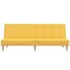 vida 2-osobowa kanapa z podnóżkiem, żółta, tkanina