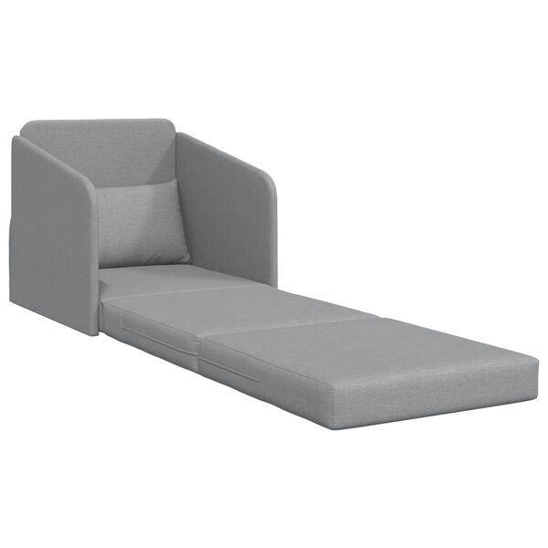 vidaXL Sofa Bed 60cm Jasnoszary tkanina
