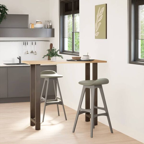 vidaXL Nogi do stołu barowego Naturalna stal 2 szt. 40x(110-111) cm Stal