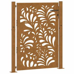 vidaXL Brama ogrodowa 100x125 cm Stal nierdzewna Wz&oacute;r fali
