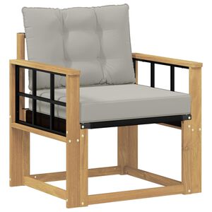 vidaXL Sofa na zewnątrz Drewno akacji i tekstylen Biały