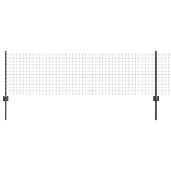 vidaXL Ogrodzenie z słupkiem Szary 0,6 x 25 m Stal i PVC