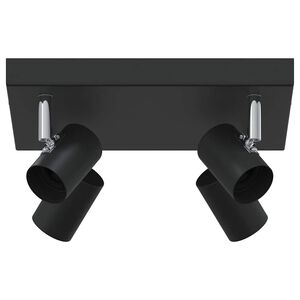 vidaXL Reflektor sufitowy Czarny 26,5 x 26 x 11,5 cm Metal