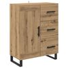 vidaXL Highboard 2 pcs Dąb rzemieślniczy Drewno inżynieryjne i szkło