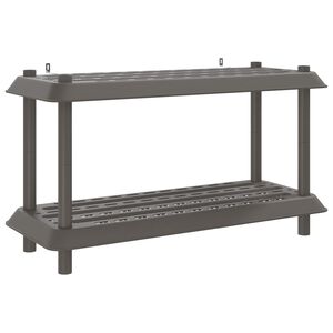 vidaXL Jednostka regałowa 2 poziom&oacute;w 100 x 40 x 55,5 cm PP jasnoszary