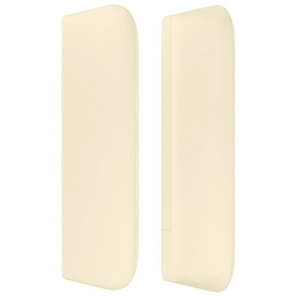 vidaXL Zagł&oacute;wek uszak, kremowy, 93x16x78/88 cm, sztuczna sk&oacute;ra