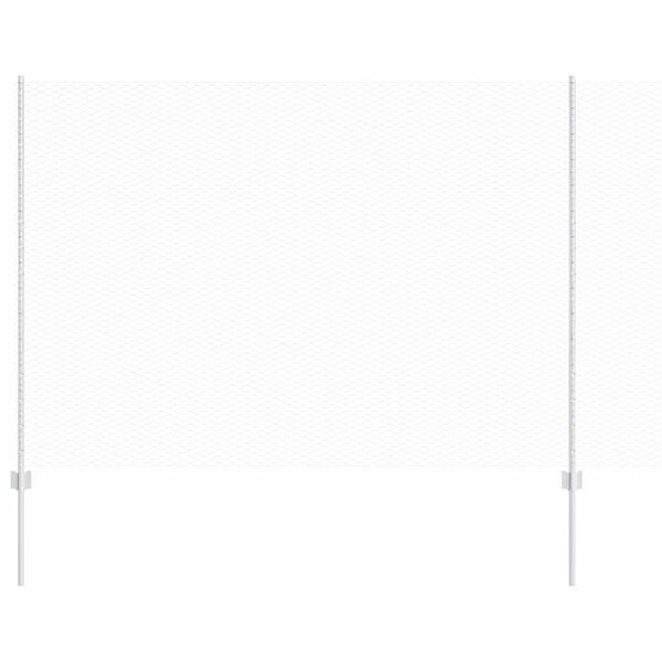 vidaXL Ogrodzenie z słupkiem Srebrny 1,6 x 10 m Stal