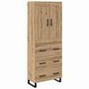 vidaXL Highboard 2 szt. Dąb rzemieślniczy 69,5 x 34 x 180 cm