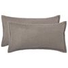 vidaXL Poszewka na poduszkę 2 pcs HOUTEN jasnoszary 40 x 70 cm Boucl&eacute;