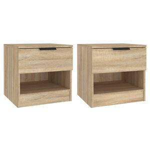 vidaXL Szafki nocne, 2 szt., dąb sonoma, materiał drewnopochodny
