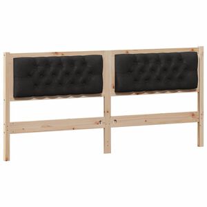 vidaXL Zagł&oacute;wek Inny brązowo-czarny 180 cm Lite drewno sosnowe