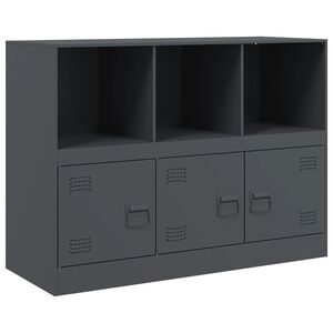 vidaXL Szafka boczna, antracytowa, 99x39x73 cm, stal