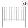 vidaXL Ogrodzenie Ogrodowe BOXTEL 9 szt. 15,3 x 0,8 m Szary
