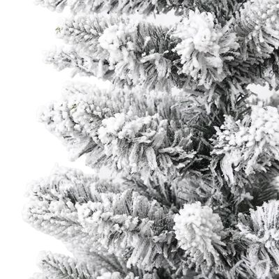 vidaXL Sztuczna, smukła choinka pokryta śniegiem, 210 cm, PVC i PE