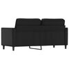 vidaXL 2-osobowa sofa, czarna, 140 cm, sztuczna sk&oacute;ra