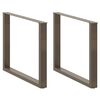 vidaXL Nogi do stołu jadalnego w kształcie litery U 3 szt. Naturalna stal 100x(72-73) cm Stal