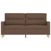 vidaXL Sofa 2-osobowa, brązowa, 140 cm, tapicerowana tkaniną