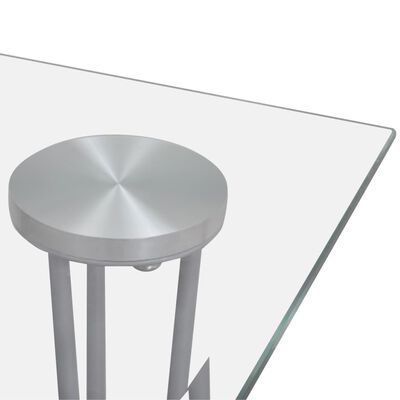 vidaXL Stół ze szklanym, przezroczystym blatem