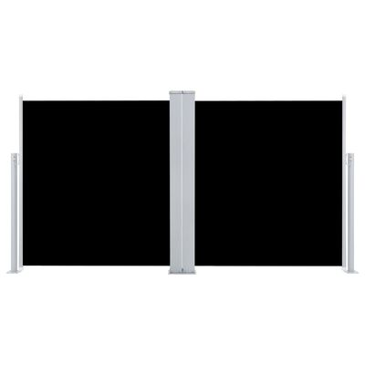 vidaXL Zwijana markiza boczna, czarna, 120 x 600 cm