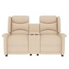 vidaXL Rozkładany fotel masujący z uchwytem, 2-os., kremowy