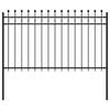 vidaXL Ogrodzenie Ring Czarny 200 x 130 cm Stal malowana proszkowo