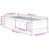 vidaXL Łóżko dzienne bez materaca Wosk Brązowy Drewno lite Sosna