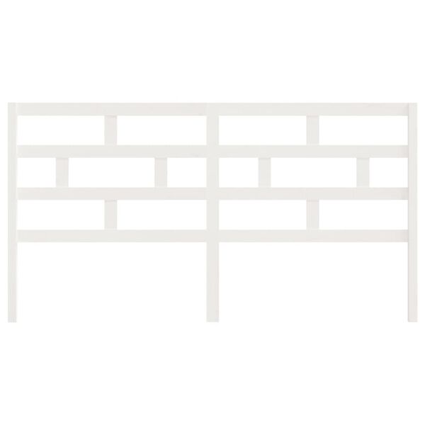 vidaXL Wezgłowie ł&oacute;żka, białe, 186x4x100 cm, lite drewno sosnowe