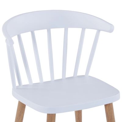 vidaXL Krzesła stołowe, 4 szt., białe, plastikowe