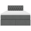 vidaXL Łóżko z miejscem na przechowywanie i LED Ciemnoszary