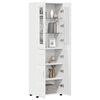 vidaXL Highboard Biały 60 x 35 x 182 cm Materiał drewnopochodny