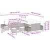vidaXL Zestaw Sof na Ogr&oacute;d z poduszką 14 pcs Beżowy polirattan