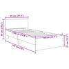 vidaXL Ramka ł&oacute;żka Czarny Dąb 90 x 190 cm Materiał drewnopochodny