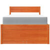 vidaXL Ł&oacute;żko z szufladami i materacem, woskowy brąz, 90x200 cm, sosna