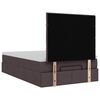 vidaXL Rama ł&oacute;żka otomana z materacem, brązowa, 120x190 cm, tkanina