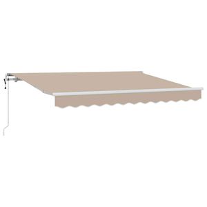 vidaXL Markiza wysuwana Beżowy 350 x 200 cm tkanina