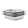 vidaXL Pojemniki gastronomiczne 4 szt., GN 1/2, 65 mm, stal nierdzewna