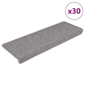 vidaXL Maty na schody samoprzylepne Sisal-Look 30 szt. 65x21x4 cm