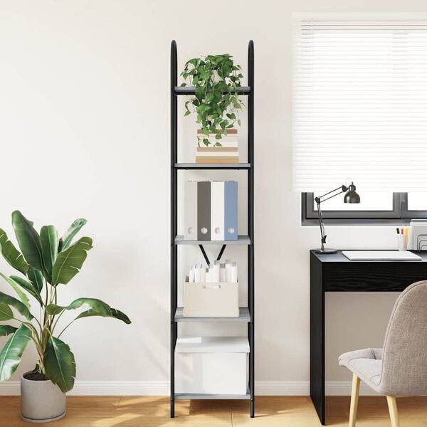 vidaXL P&oacute;łka na książki Szary Sonoma 40 x 30 x 183 cm