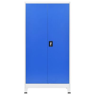 vidaXL Szafa biurowa, metalowa, 90 x 40 x 180 cm, szaro-niebieska