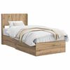 vidaXL Stelaż ł&oacute;żka z przechowywaniem i zagł&oacute;wkiem Dąb artisan