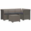 vidaXL Sofa ogrodowa dla 4 os&oacute;b z poduszkami w stylu rattanowym PP
