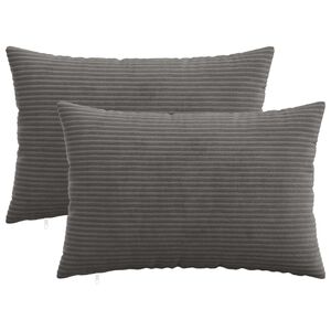 vidaXL Poszewka na poduszkę 2 pcs HEERLEN ciemnoszary 30 x 50 cm