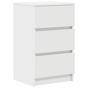 vidaXL Szafka nocna z 3 szufladami Biała 39x35x65 cm
