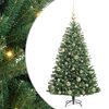 vidaXL Sztuczna choinka z zawiasami zielony 120 cm PVC i Metal
