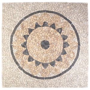 vidaXL Mozaika-Słonecznik Wielokolorowe 120 x 120 cm Marmur